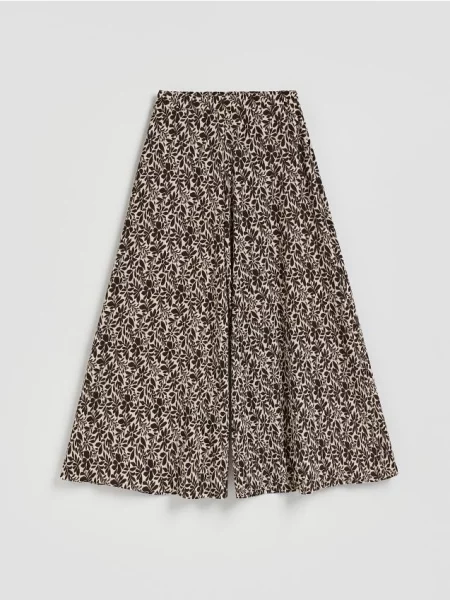 Reserved Wzorzyste spodnie palazzo wielobarwny