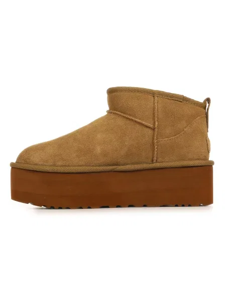 Klasické kotníkové boty Ugg na platformě hnědé