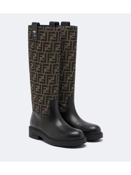 Cizme Fendi din piele negru
