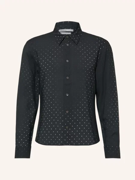 Allsaints Košile Extra Slim Fit / světle šedá černá