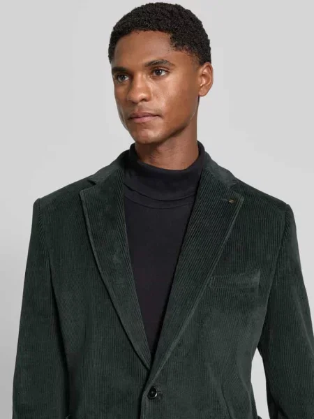 Marynarka o kroju slim fit z mieszanka bawełny w imitacja sztruksu model Nick' Zuitable zielona