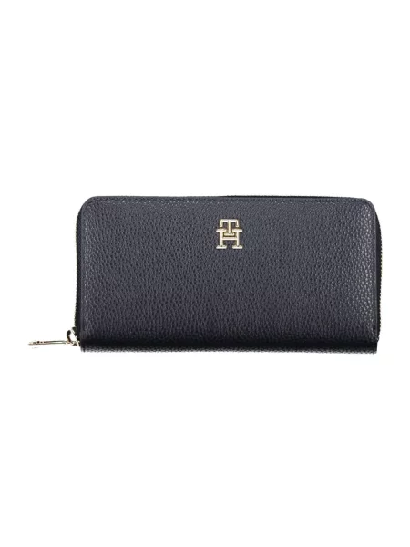 Lniany portfel Tommy Hilfiger czarny