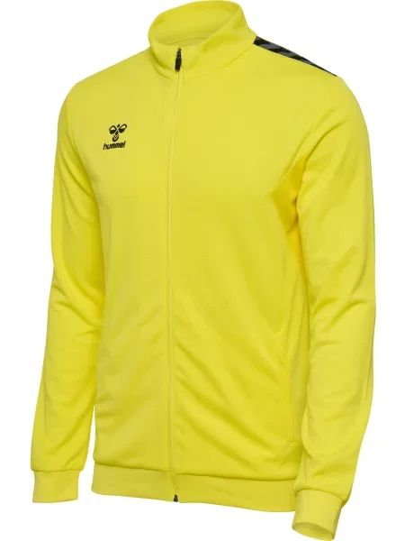Bluza dresowa z zapinana na błyskawiczny Hummel Authentic żółta