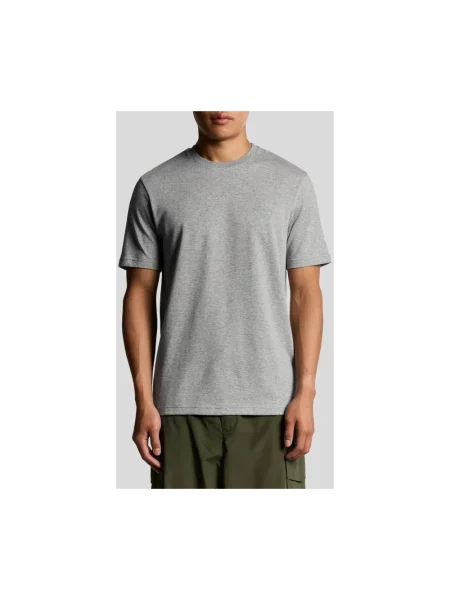 Krótka koszulka Lyle & Scott z krótkim rękawem szara