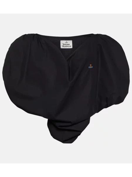 Top Vivienne Westwood w serca o krotszym kroju czarny