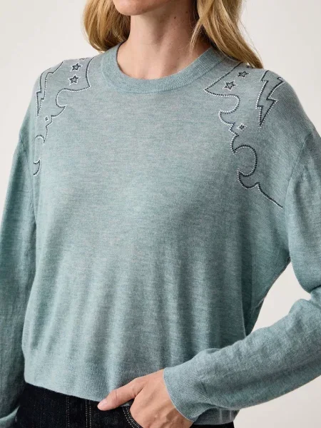 Zadig&Voltaire női kasmír pulóver SWAPY kék