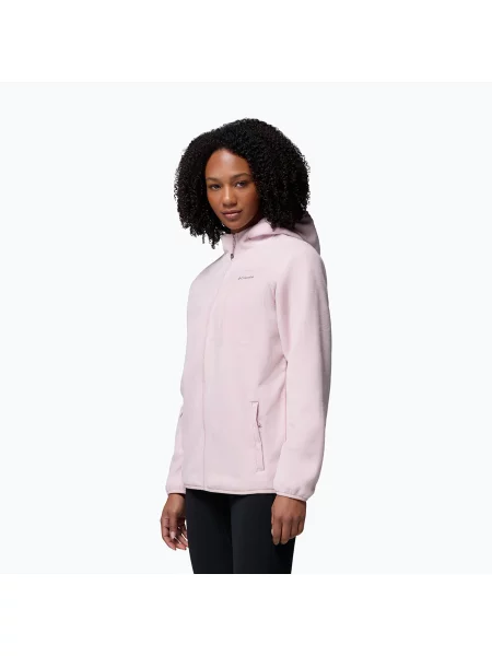 Bluză fleece pentru femei Columbia Pacific Arch Hooded Full Zip Fleece mineral pink roz