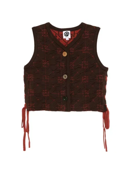Vestă Yanyan Knits maro