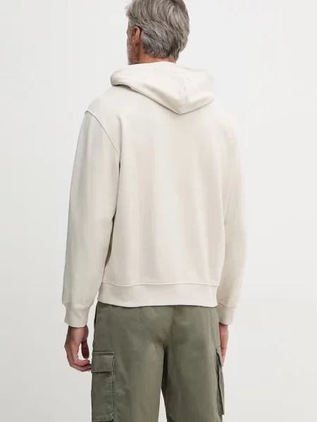 Calvin Klein Jeans bluza z kapturem beżowa
