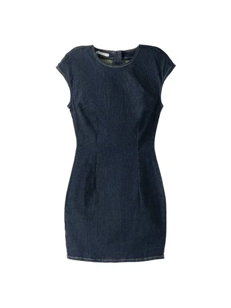 Bershka Obleka temno modra