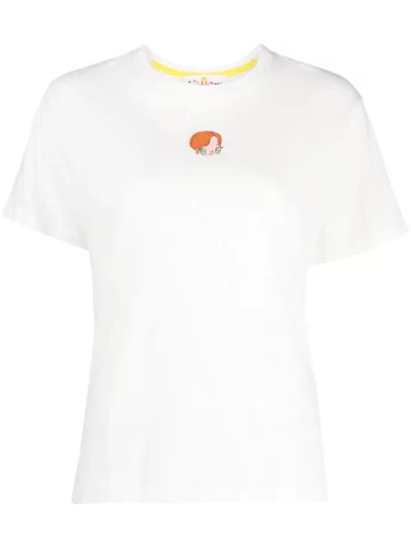 Tricou Mira Mikati cu broderie alb