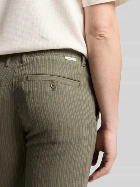 Chinosy o kroju regular fit z mieszanki lnu i bawełny Tom Tailor