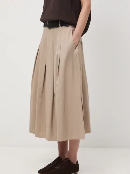 Medicine spódnica z rozcięciami beżowa