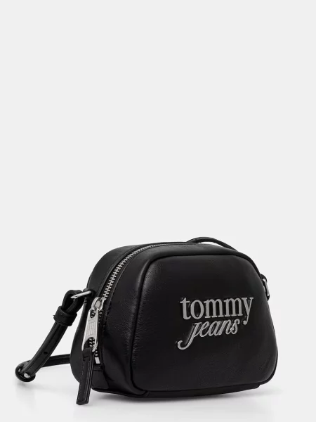 Tommy Jeans geantă crossbody pentru femei cu imitație de piele negru