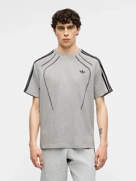 ADIDAS ORIGINALS Tričko SPACER sivá melírovaná čierna