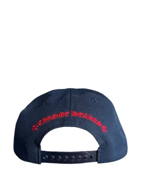 Шапка с козирки Chrome Hearts бродирана със сърца синьо