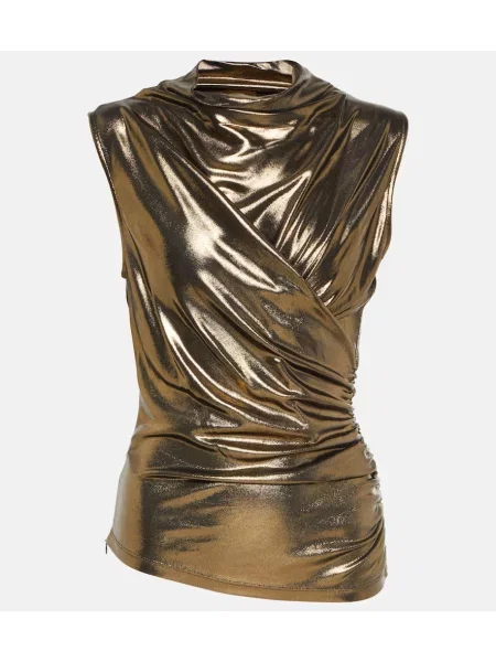 Top Blumarine drapat auriu