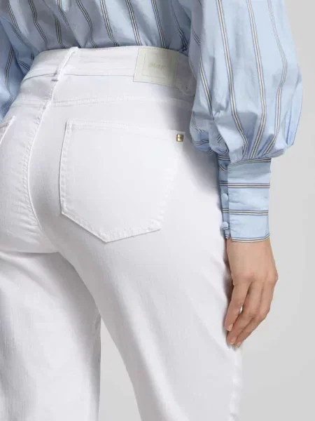 Dżinsy w kroju slim fit z bocznymi model SHAKIRA' Brax białe