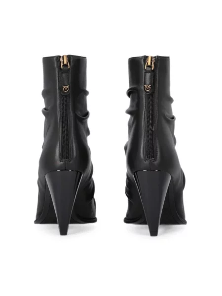 Buty do kostki Pinko skórzane czarne