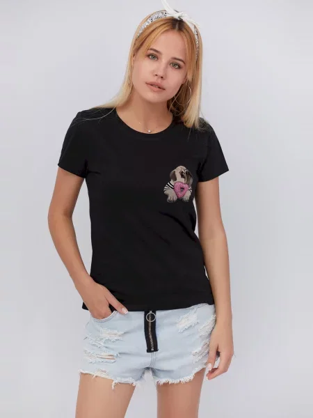 Футболка Yappi черная