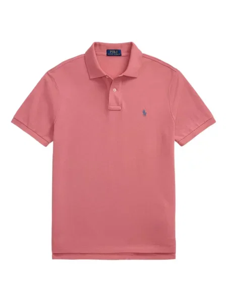 Карирана поло тениска Polo Ralph Lauren с принт поплин бяло
