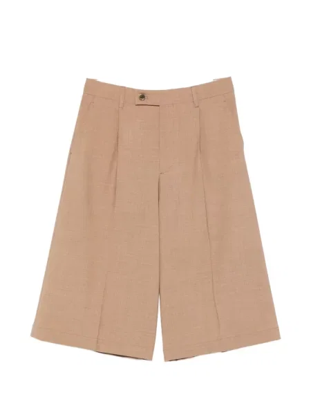 Pantaloni scurți Berwich plisate maro