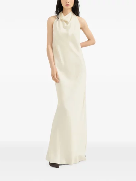Rochie Brunello Cucinelli din satin cu gât halter