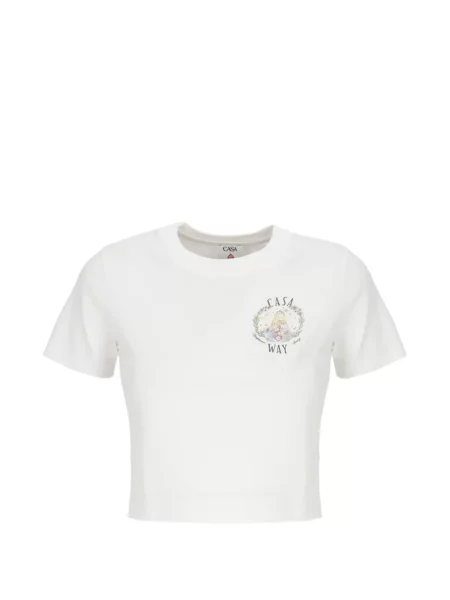 Tricou Casablanca cu decolteu rotund alb