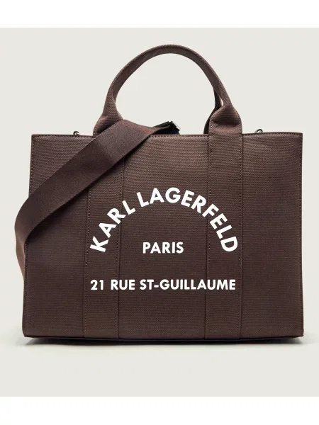 Karl Lagerfeld Shopper táska Rue St-Guillaume sötét barna