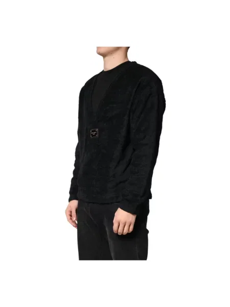 Bluza Dolce And Gabbana z dekoltem w serek czarna