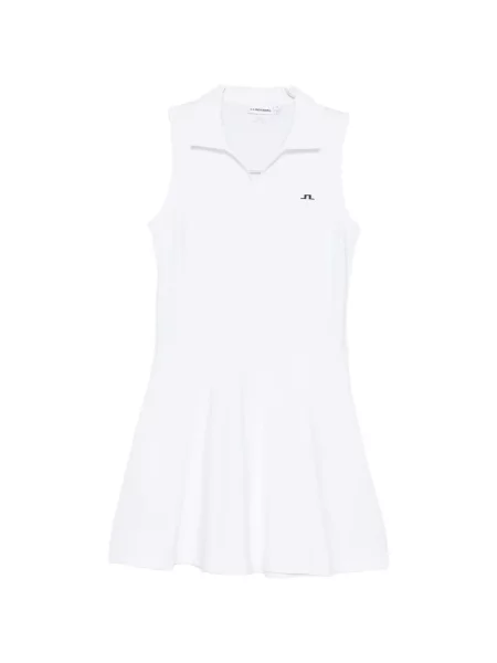 Maksi kołnierzykowy sukienka maxi J.lindeberg garniturowa biała