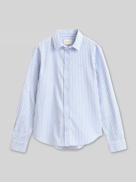 Bluzka koszulowa o kroju regular fit z wyhaftowanym logo Gant