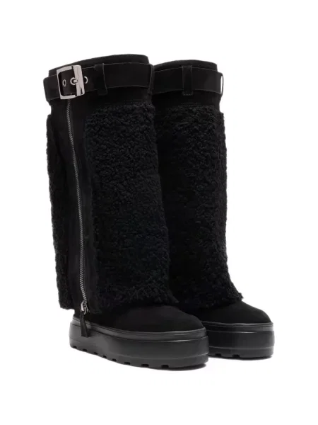 Botine Casadei din piele de oaie negru