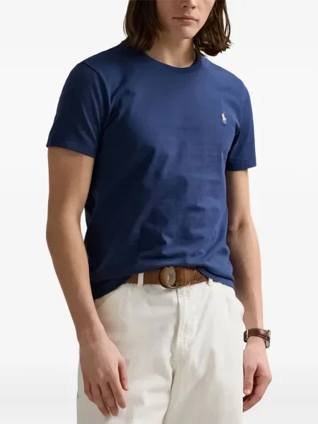 Kožené tričko Polo Ralph Lauren bez podpatku zelené
