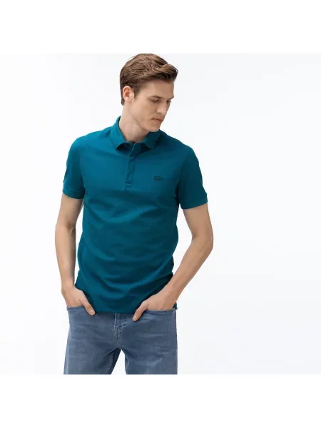 Поло Lacoste голубое