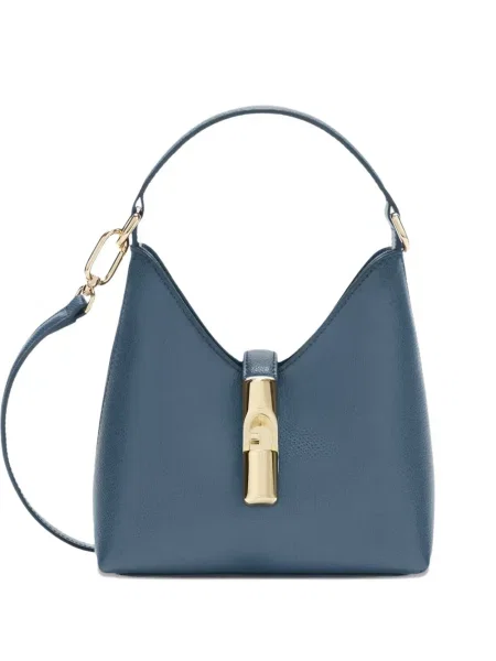 Geanta de piele Furla din piele albastru
