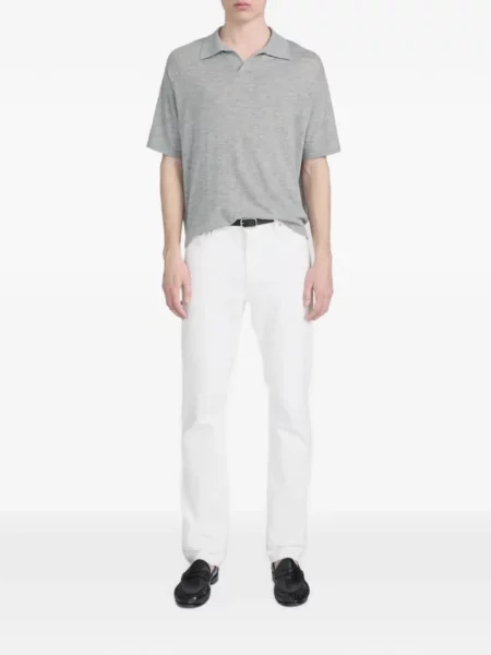 Scurt tricou polo Frame gri