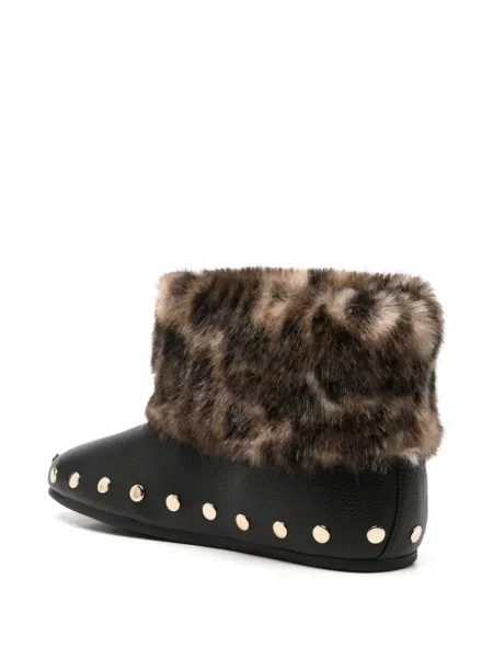 Botine Ganni cu imagine cu model leopard negru