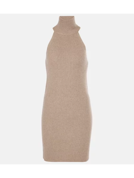Pletena obleka Lisa Yang iz kašmirja bež