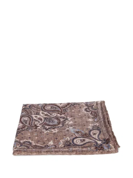 Fular Dell'oglio cu imagine cu model paisley maro