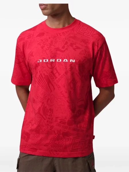 Koszulka Jordan z nadrukiem czerwona