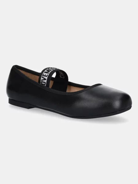 Кожени балеринки Love Moschino черно