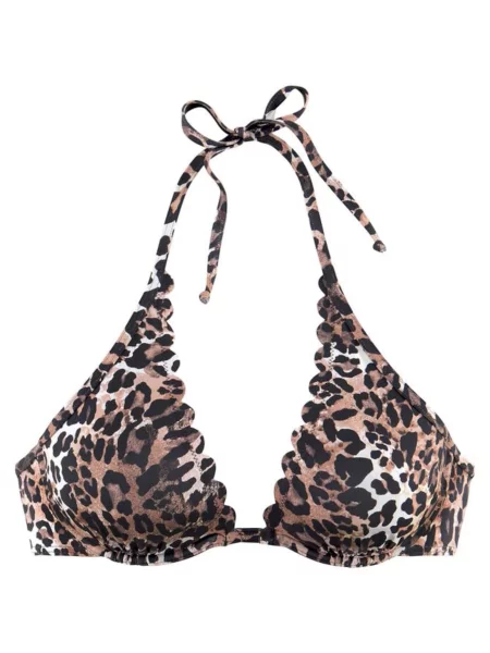 LASCANA Bikini zgornji del Lexa / svetlo rjava / temno rjava bež