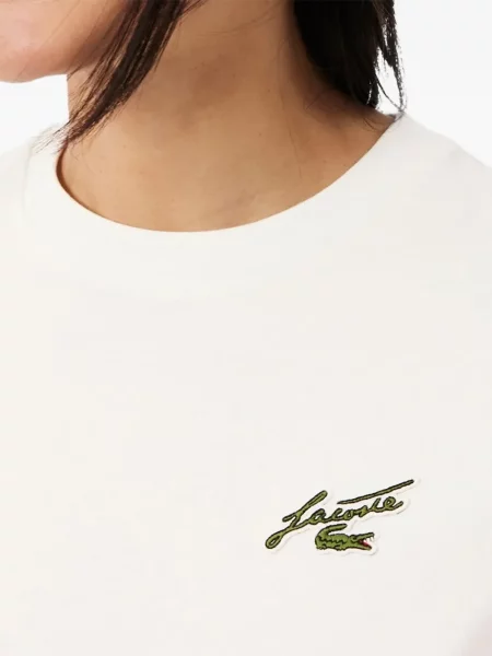 Decupat tricou Lacoste cu aplicații