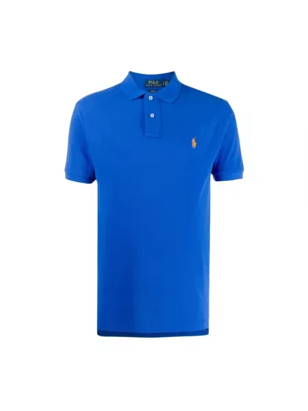 Koszulka polo Polo Ralph Lauren z krótkim rękawem z logo niebieska