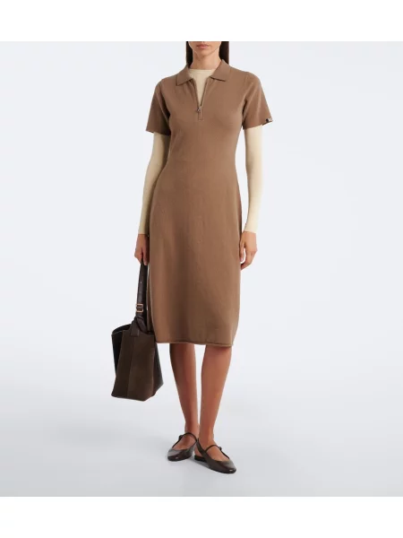 Rochie Extreme Cashmere din cașmir maro
