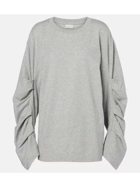 Top Dries Van Noten din jerseu gri