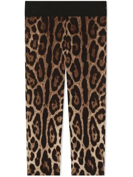 Legginsy dziecięce Dolce And Gabbana brązowe