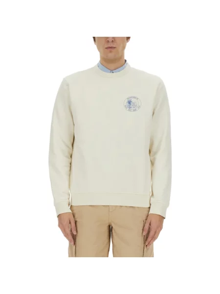 Bluza Woolrich z logo beżowa