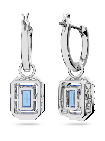 Swarovski Cercei argintiu / albastru / transparent
